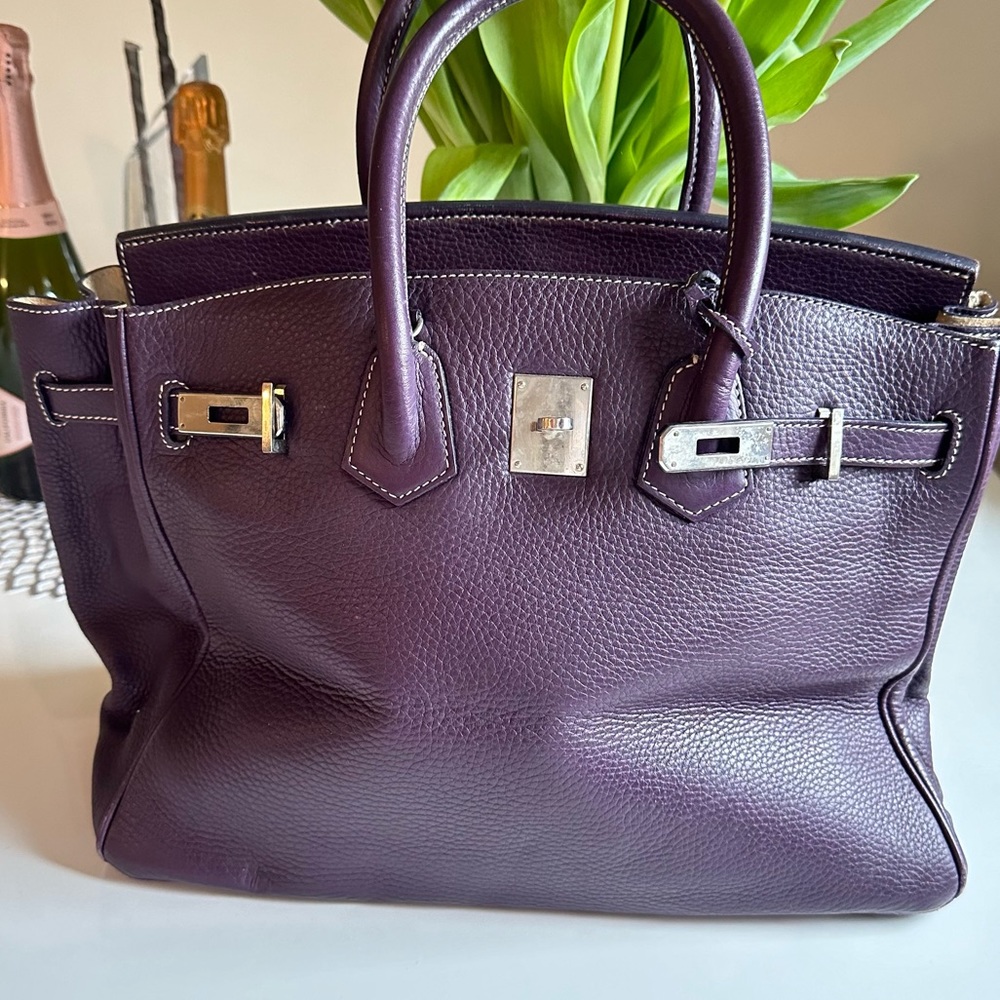 Bag Laurent Effel , purple, good condition